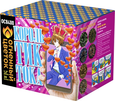 Король Тик-Тока Батарея салютов купить в Темрюке | temryuk.salutsklad.ru